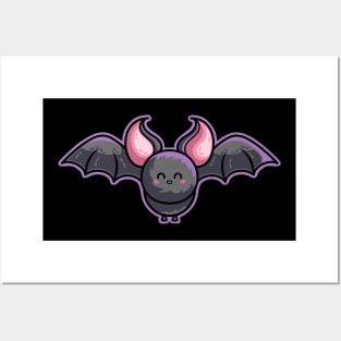 Kawaii Cute Bat Posters and Art